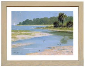 Florida HONEYMOON ISLAND, BLY Ocean Framed 16x20 Giclee Print **SALE - Picture 1 of 3