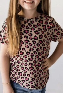 Girls Rose Leopard Tee Size Extra Large 10/11 - Picture 1 of 5