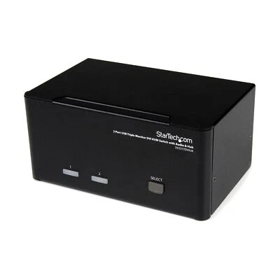 StarTech.com 2 Port Triple Monitor DVI USB KVM Switch with Audio & USB 2.0 Hu... - Image 1 of 3