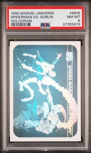 1990 Marvel Hologram MH5 SPIDER-MAN vs Green Goblin PSA 8 NM-MT, near mint, mint - Picture 1 of 2