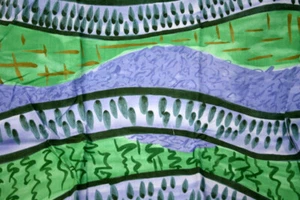 REUNIÓN ABSTRACTA POR MARY FISHER DE TROY CORPORATION - TELA 100% ALGODÓN - Imagen 1 de 4