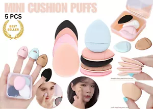 5 Foundation Puff Finger Powder Sponge Thumb Soft Air Mini Cushion Small Wet Dry - Picture 1 of 10