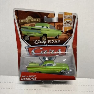 Disney Pixar 2013 Cars 2 BODY SHOP RAMONE GREEN IMPALA WHEEL WELL MOTEL CB-EEE - Picture 1 of 8
