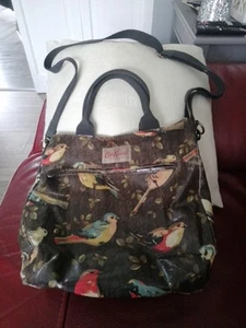 CATH KIDSTON Oilcloth Bird Print Large Grab/shoulder CROSSBODY Handbag - Picture 1 of 12