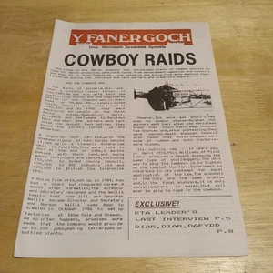 Y Faner Goch 1987 RHIF 23 Dros Weriniaeth Sosialaid Gymreig Cowboy Raids VG+ - Bild 1 von 5