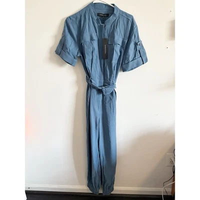 BCBGMaxAzria NUEVO Mono Azul Manga Corta Calce Relajado Talla XS Foto 1 de 3