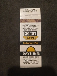 Days Inn Lodge Restaurant Lodge Vintage Matchbook Cover - Picture 1 of 2