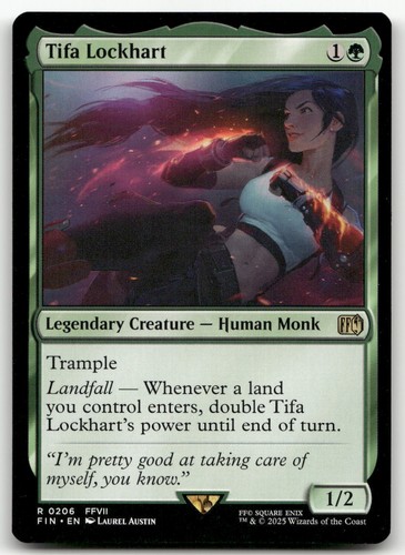 tifa mtg commander deck MTG Commander Deck Tifa Lockhart 100 Magic Cards EDH Final Fantasy Green -  NM