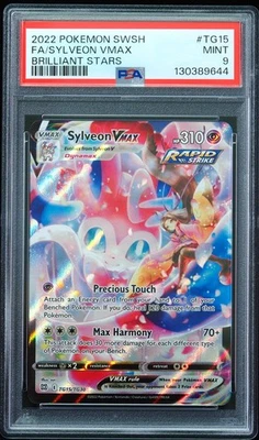 2022 Sylveon VMAX #TG15 Brilliant Stars PSA 9 Pokemon Card - Image 1 of 3