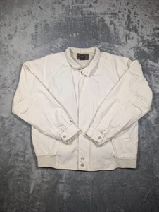 Chaqueta Eddie Bauer Para Hombre Mediana Blanco Algodón Forrada Harrington Bomber Raglán - Imagen 1 de 13