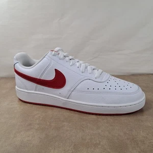Nike Court Vision Low Men’s 9 Right Shoe Only Replacement White Red Ink Stain De - Picture 1 of 10