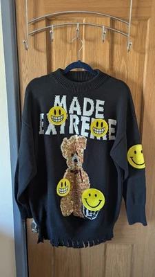 Ladies Knitted Jumper With Bear Design Size  16-18 - Image 1 of 4