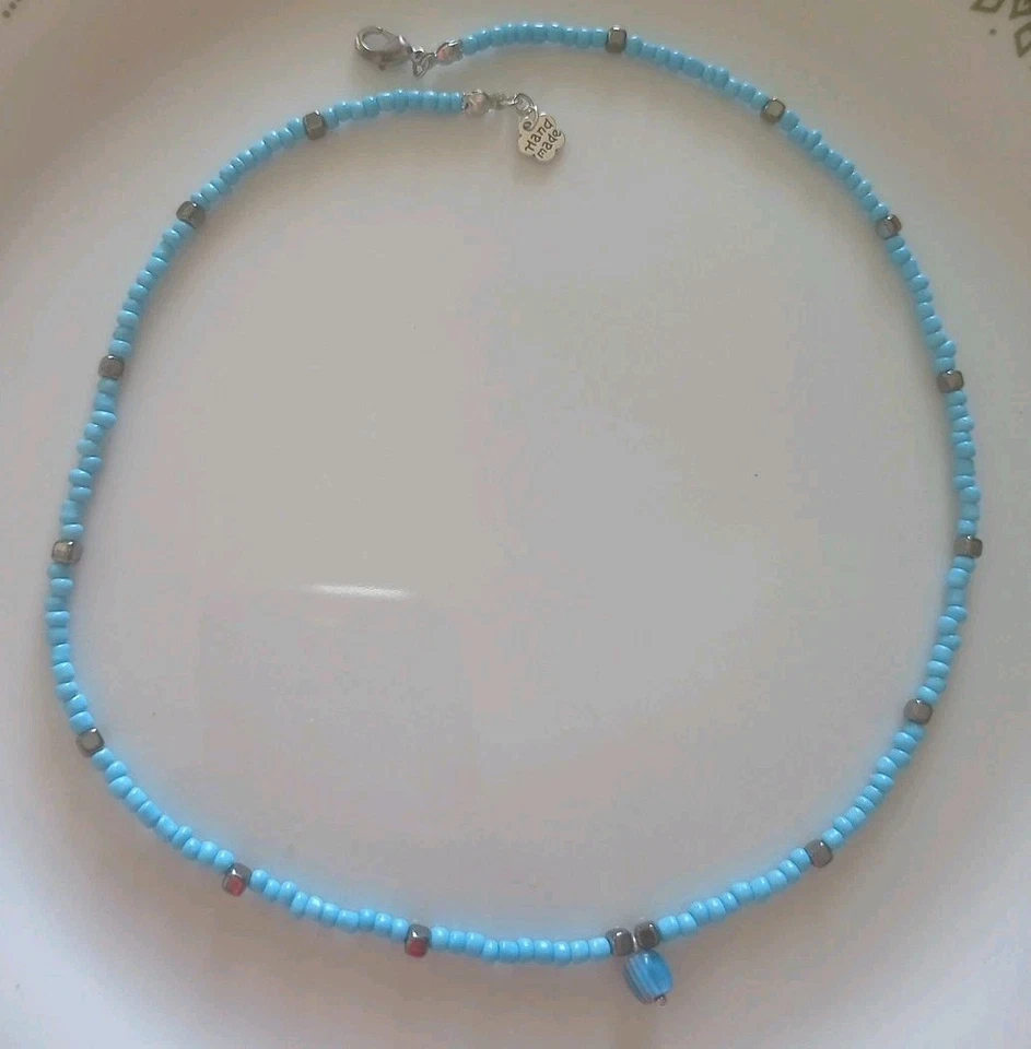 Collana di perline da uomo colore Turchese 💙 LuaCreazioni 💙 - Immagine 1 di 4