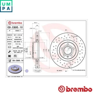 2x BRAKE DISC 09.C895.1X FOR AUDI A6/C6/Allroad A8/D3 CCAA/CAJA 3.0L CALA 3.2L - Picture 1 of 7