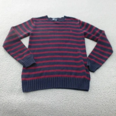 Suéter Polo Ralph Lauren Jóvenes Niños XL Rayas Poni Rojo Azul Tejido Preppy Foto 1 de 4