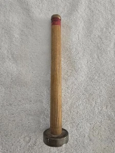 Antike Holz Garnspule Spindel Vintage Garn Webstuhl Textil mit Messing - Bild 1 von 9