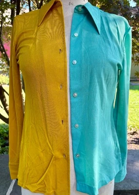 LOTE de 2 BLUSAS DORADAS de colección Modos ajustados por H Cosentino & AQUA Gaston Jaunet Foto 1 de 4