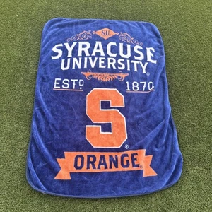 Syracuse Orange NCAA 64x46 Plush Throw Blanket/ Fan Apparel/ Basketball/ Sports - Picture 1 of 8