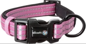 Collar para perro Alcott Adventure con costuras reflectantes y acolchado de neopreno rosa LG - Imagen 1 de 3