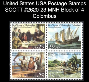 United States USA Postage Stamps SCOTT #2620-23 MNH Block of 4 Colombus - Picture 1 of 1