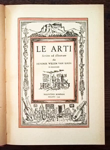Le arti - Hendrik Willem Van Loon - Milano, Bompiani, 1945 - Imagen 1 de 3