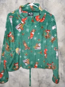 NEU MIT ETIKETT LOVE + JOY FAULTIER KURZ GESCHNITTEN FLEECE WEIHNACHTSSHIRT GRÖSSE 1X... WOW - Bild 1 von 4