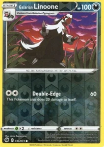 GALARIAN LINOONE 036/073 REVERSE HOLO CHAMPION'S PATH POKEMON TCG NM - Picture 1 of 1