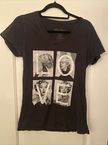 GUC Marilyn Monroe Women’s Black/White Tee Shirt Top 100% Cotton Size XL - Picture 1 of 11