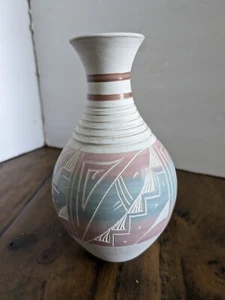 Mexican Pottery Bud Vase by R. Gonza 6' - Picture 1 of 5