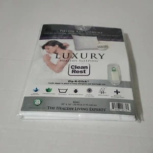 Federa cuscino lusso sano dormire riposo pulito KING zip-n-click - Foto 1 di 1