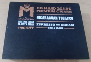 Macanudo Espresso with Cream Wood Cigar Box 9" x 6.75" x 2.25 - Picture 1 of 4