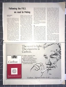 Life Magazine Ad CARLTON Cigarettes The word is light - Picture 1 of 1