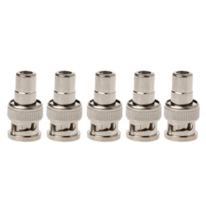 5x BNC Male To RCA Female Coaxial Connector Adapter For CCTV Surveillance Video - Picture 1 of 7