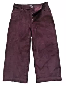 Time and Tru Women's Size 16 Purple Corduroy High Rise Wide Leg Jeans New 5L6 - Picture 1 of 9