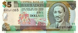 Barbados 2000 neue 5 Dollar Schein Pick 61 UNC Uncirculated - Bild 1 von 2