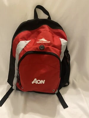 NEW High Sierra Laptop Backpack Bookbag Black Red Gray - Image 1 of 4