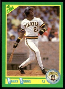 1990 Score 4 Barry Bonds   Pittsburgh Pirates  Baseball Card