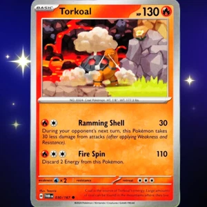 Torkoal - Común - Juego de cartas coleccionables Pokémon Escarlata y Violeta Crepúsculo Mascarada #030/167 - Imagen 1 de 3