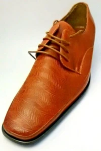 NEW * DELLI ALDO * FASHION MENS LEATHER LACE UP OXFORDS  DRESS SHOES FREE HORN - Picture 1 of 6