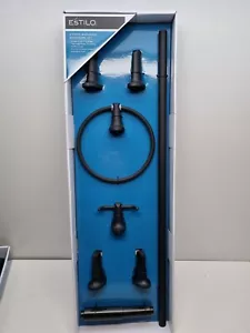 Estilo 4 Piece Bathroom Accessories Kit - Matte Black - Picture 1 of 12