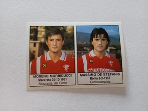 FIGURINA CALCIATORI EDIS 1985/86 PERUGIA MORBIDUCCI/DE STEFANIS n 334 CON VELINA - Bild 1 von 2