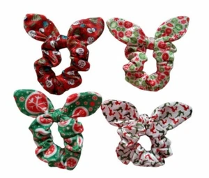 Christmas Hair Bow Scrunchie Pony Tail Women Child Red Hair Bow UK Seller π¬π§ - Picture 1 of 6