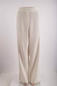 Zara Womans Pants Trousers Size M off White Linen Blend Wide Leg 3505/939 NWT - Picture 1 of 7