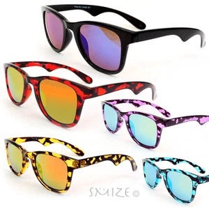 Schildkröte klassisches Gestell Retro-Stil verspiegelte Gläser coole modische Sonnenbrille - Bild 1 von 6