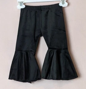 Bailey's Blossoms Black Velvet Baby Bell Bottoms Flare Pants size 6-9 Months - Picture 1 of 5