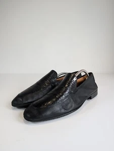 Russell Bromley Moreschi Loafers Leather Snakeskin Mens UK Size 7.5 Black - Picture 1 of 14