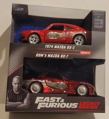 JADA FAST & FURIOUS LEGACY SERIES TWIN PACK | 1974 MAZDA RX-3 & DOM’S MAZDA RX-7 - Image 1 of 4