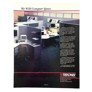 Trendway Open Office Furniture Print Ad 1988 8.5x11 Interior Design Vintage 80s - Picture 1 of 1