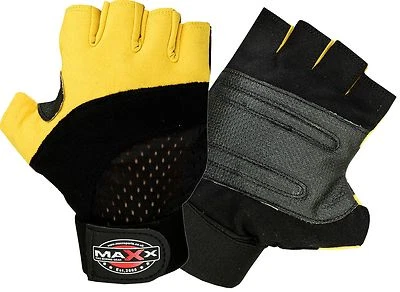 MAXX PRO BOXING GEAR Maxx Gym Gewichtheben Bodybuilding Handschuhe Gym Straps Bar Training Leder von