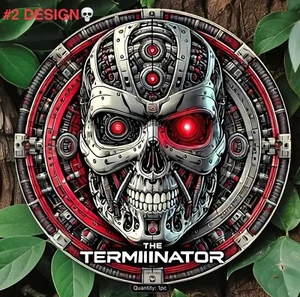 TERMINATOR T2 ENDOSKELETON MOVIE #2 Metal Sign 20x20cm WALL PLAQUE MAN CAVE ART - Picture 1 of 24